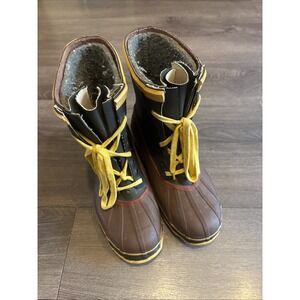 Explorers Steel Shank Mens 9 Wool Lined Lace Up‎ Waterproof Duck Boots Vintage